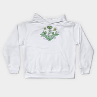 Butterfly with sunflower Kids Hoodie